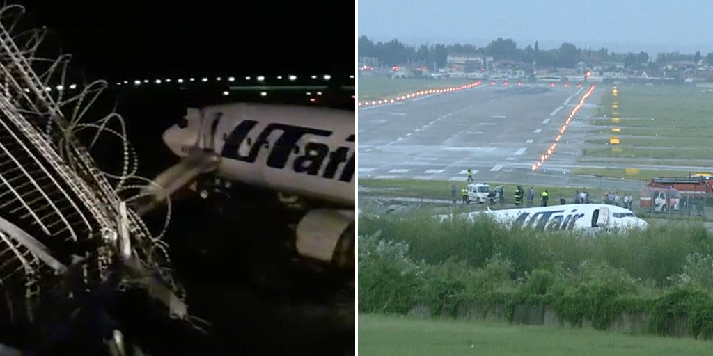 Avion prilikom slijetanja u Sočiju udario u ogradu i zapalio se, 18 povrijeđenih (VIDEO)