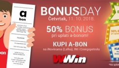 Današnja WWin promocija: Bonus 50% na uplatu putem A-bon-a