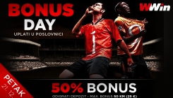 Bonus day u poslovnicama WWin: 50% bonusa na sve uplate u tom danu