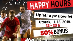 Nova pogodnost za igrače: Wwin vas danas nagrađuje Happy hours bonusom