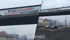 I u Tuzli osvanula parola: "Mi muslimani ne slavimo Novu godinu" (FOTO)