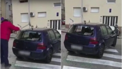 Splićanin macolom smrskao svoj auto(VIDEO)