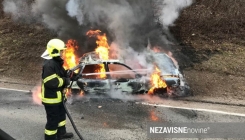 Tragedija: Vozač izgorio u vozilu koje se zapalilo na putu Banja Luka - Prijedor