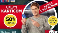 Mjesec Super Bonusa - 50% bonusa na sve uplate karticama (Maestro, Master, VISA)