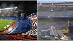 Počelo rušenje stadiona 'Vicente Calderon' (FOTO)