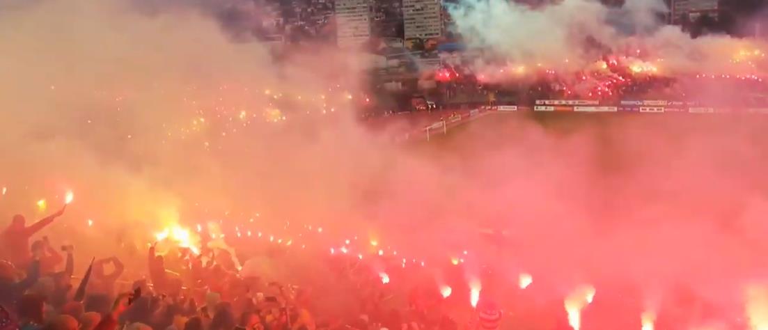 Pogledajte kako su navijači Sarajeva u 80. minuti 'zapalili' stadion