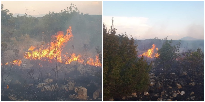 Sedam aviona gase veliki požar kod Knina