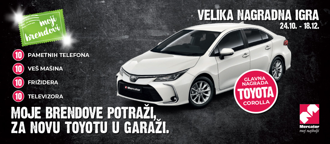 Četvrti val Mercatorove kampanje započeo danas: Moje brendove potraži, za novu Toyotu u garaži