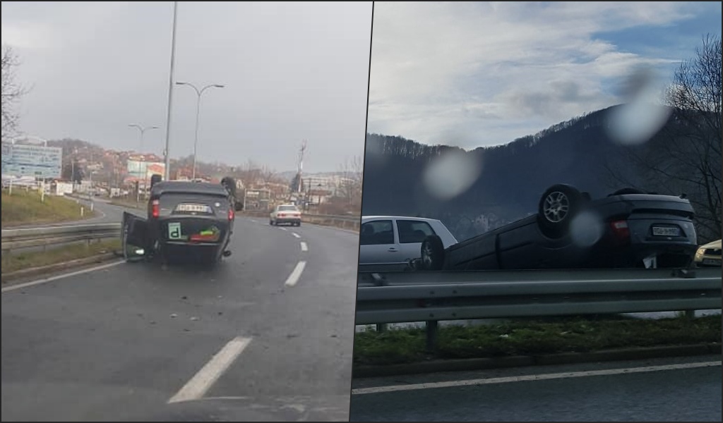 Tuzla: U prevrtanju automobila nije bilo povrijeđenih osoba