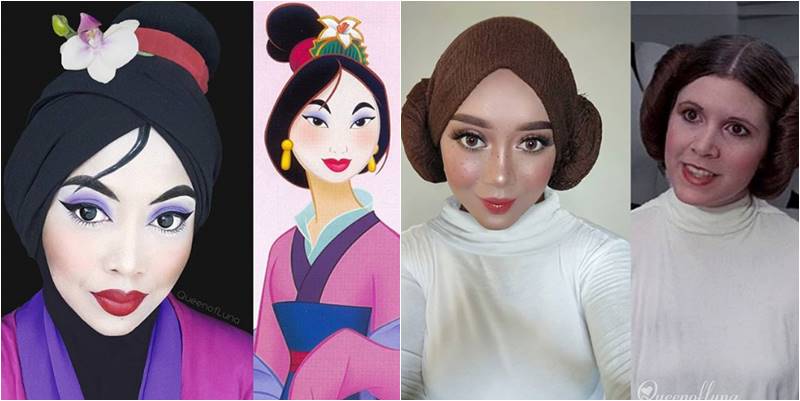 Malezijska umjetnica koristi hidžab za transformaciju u likove iz crtića