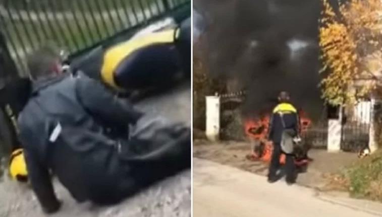 Poštar mrtav pijan vozio na Badnjak, padao po podu, zapalio mu se motor