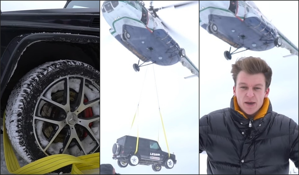 Ruski vloger unajmio helikopter podigao svoj Mercedes-AMG G63 zatim ga uništio