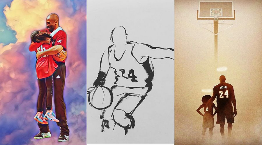 Ljudi širom svijeta kroz dirljive ilustracije odali počast Kobe Bryantu i kćerkici Gianni