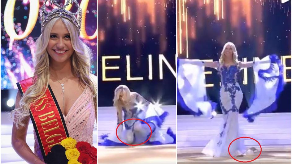 Miss Belgije pala na bini, kroz rukav joj izletio grudnjak