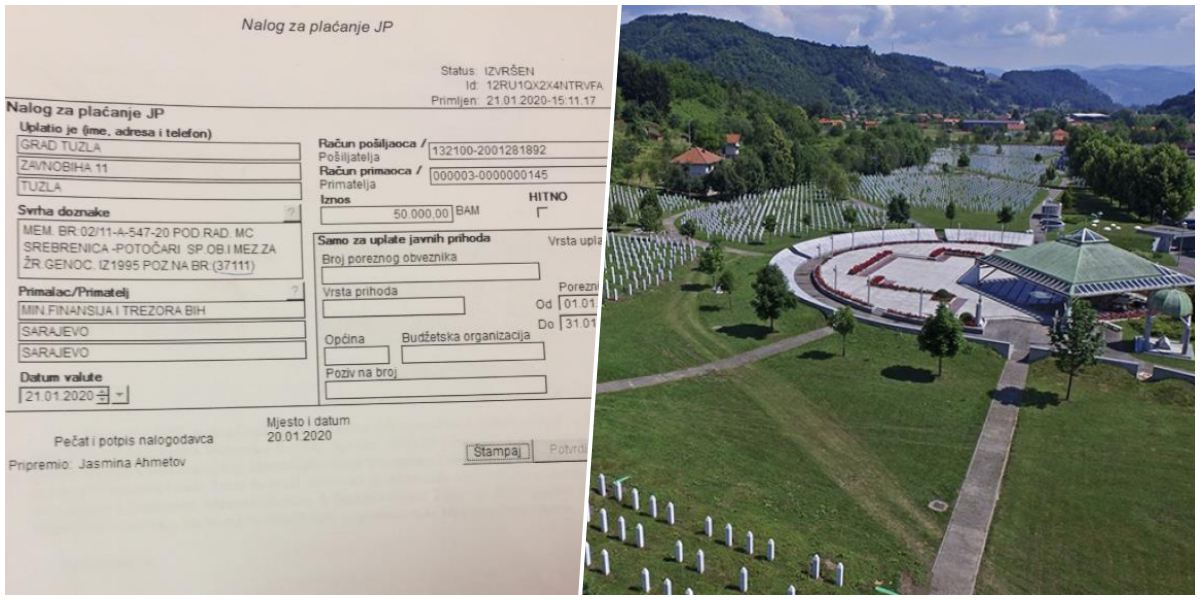 Grad Tuzla sa 50 hiljada KM pomogao Memorijalni centar Srebrenica-Potočari