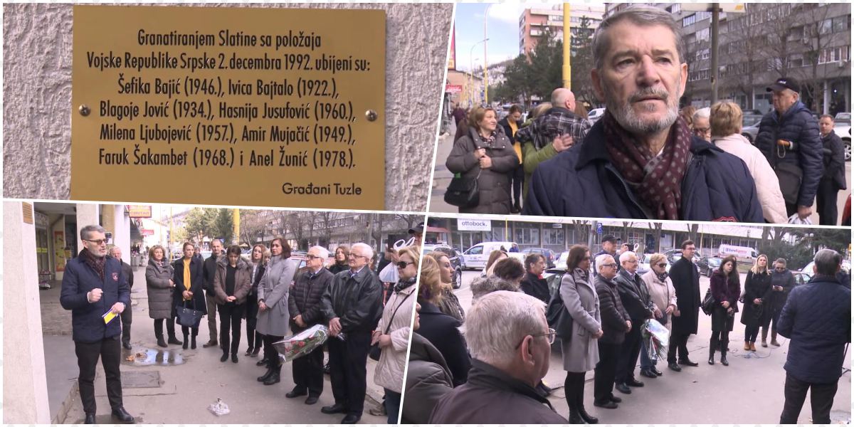 Tuzla: Jasmin Imamović na Slatini otkrio memorijalnu pločicu sa imenima ubijenih sugrađana ‘92. godine