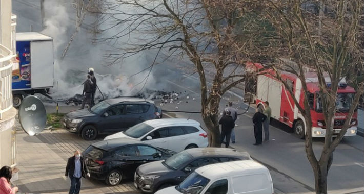 Doboj: Zapalio se toalet papir u kamionu banjalučke firme