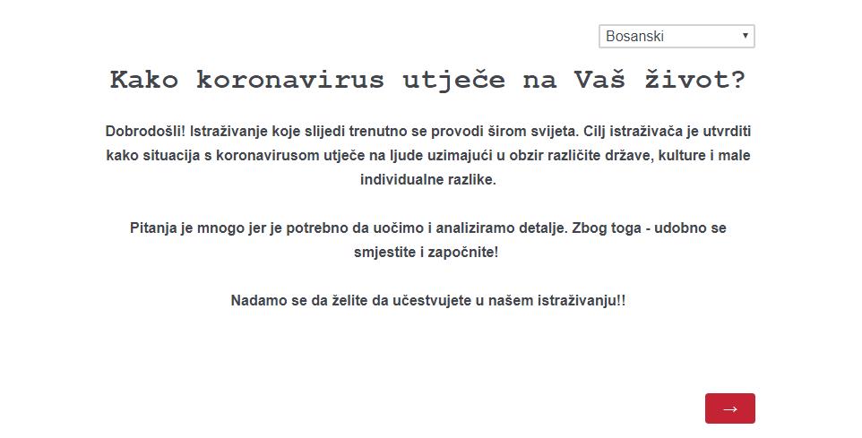 Obuhvaćena i BiH: Danski univerzitet provodi istraživanje o koronavirusu