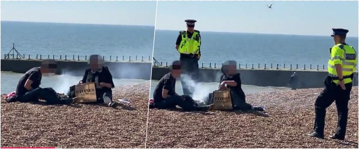 Policajci su zamolili da prestanu roštiljati na plaži, a onda se se počeli raspravljati