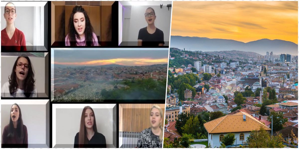 Učenici sarajevske škole 'Gimnazija Obala' večeras u 20 sati sa prozora zapjevat će pjesmu 'Sarajevo ljubavi moja'