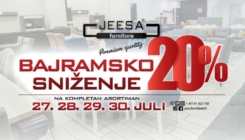 Bajramsko sniženje: Iskoristite 20% popusta na kompletan asortiman u salonu namještaja 'Jessa Furniture'