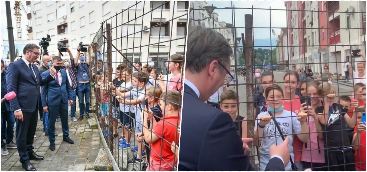 Vučić dijelio djeci čokolade, Dodik ih pitao: Sarajevo ili Borac?