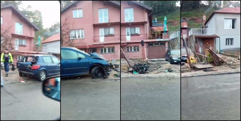 Tuzla: Automobilom udarili u metalnu ogradu, četiri osobe povrijeđene