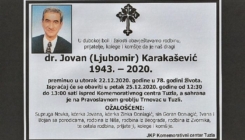 Tuzla: U 78. godini života preminuo dr. Jovan Karakašević