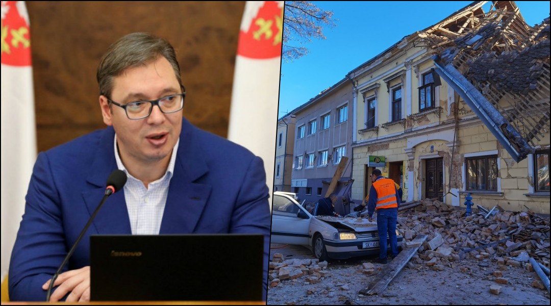 Vučić: Srbija spremna da pruži pomoć Hrvatskoj nakon zemljotresa