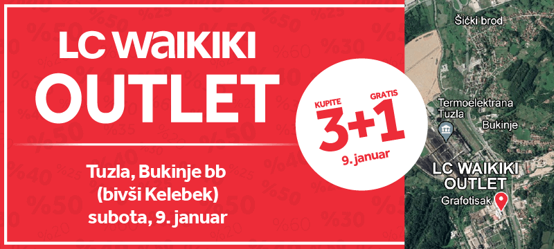 Tuzla: 3+1 u subotu u LC Waikiki outletu!