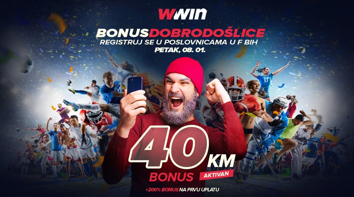 Ne propustite sjajnu priliku: Wwin - bonus dobrodošlice – Petak, 08. 01. 2021.