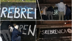 Mladi Tuzle uklonili uvredljivi grafit koji skrnavi sjećanje na bol Srebrenice