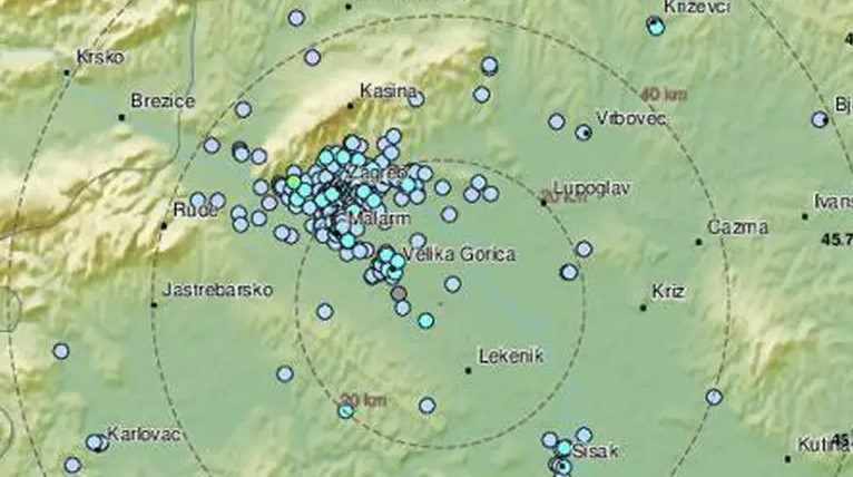 Zemljotres u centralnoj Hrvatskoj, osjetio se u Sisku, Velikoj Gorici, Zagrebu...