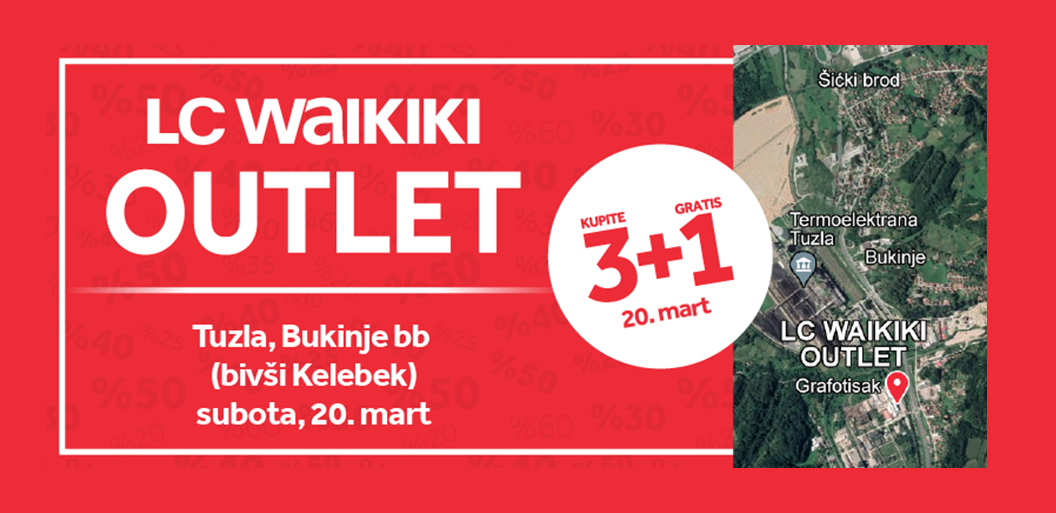 Tuzla: 3+1 promo akcija ove subote u LC Waikiki outletu!