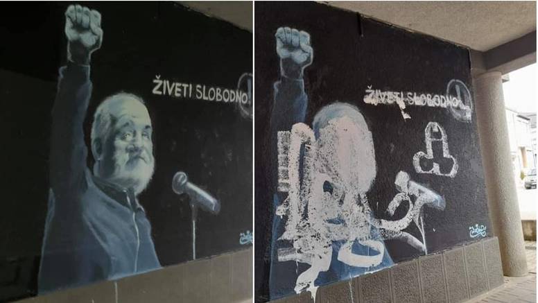 Vandali u samo nekoliko sati potpuno uništili mural u Srbiji posvećen Balaševiću...