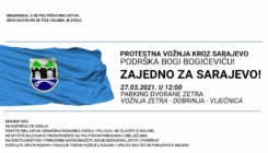 Protestna vožnja kroz Sarajevo i podrška Bogićeviću