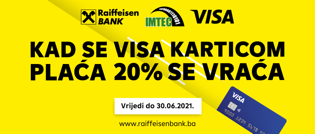 IMTEC i Raiffeisen banka: 20% na kompletan asortiman