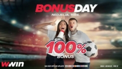 Bonus day WWin: 100% bonusa na sve opcije uplate - Nedjelja, 11. 04.