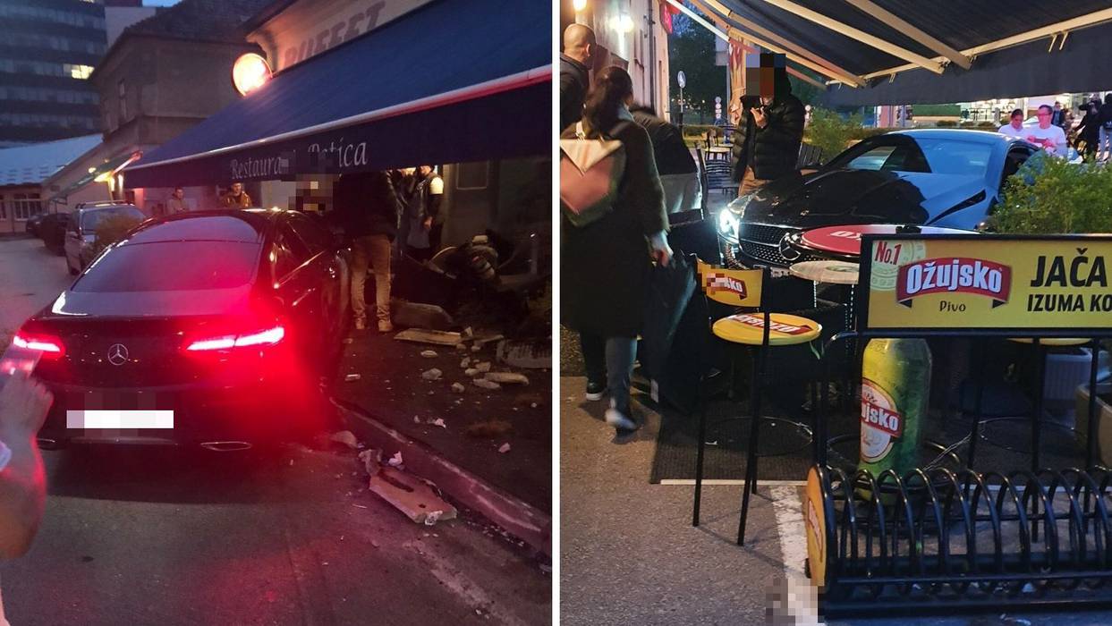 Zagreb: Mercedesom uletio na terasu restorana, dvoje povrijeđeno
