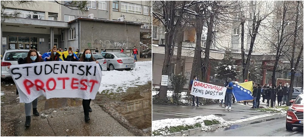 Protesti studenata u Tuzli, upućeno niz zahtjeva nadležnima