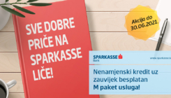 Uz nenamjenski kredit u Sparkasse banci: M paket usluga  besplatan zauvijek!