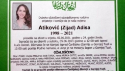 Dženaza Adisi Atiković bit će obavljena sutra u Gornjoj Tuzli