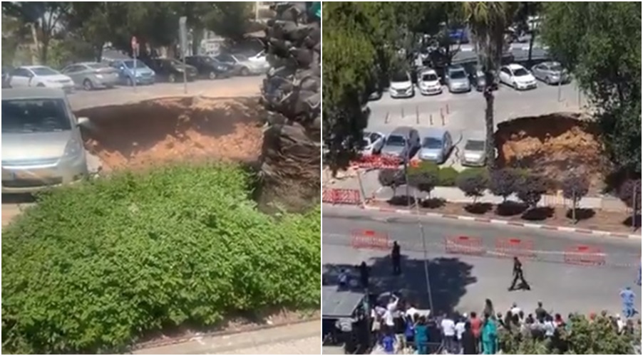 Na parkingu bolnice u Jerusalemu otvorila se velika rupa i progutala automobile