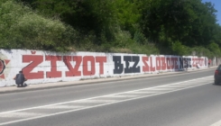 Tuzla: Obnovljen grafit 'Život bez Slobode nije život'