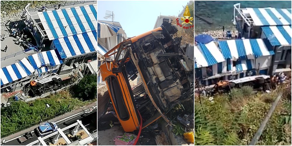 Strašna nesreća u Italiji: Autobus probio ogradu na cesti i sletio na plažu