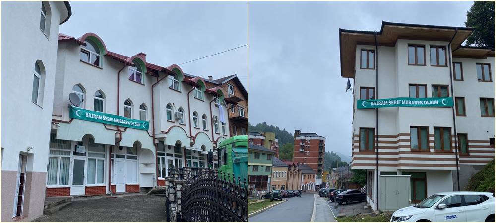 Baneri sa bajramskom čestitkom ponovo postavljeni u Srebrenici