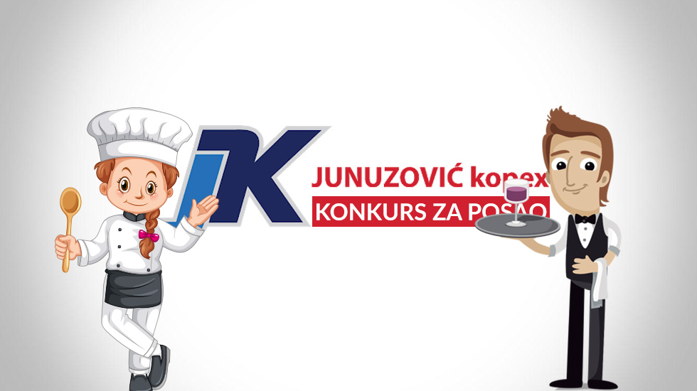 Junuzović Kopex d.o.o. upošljava dva izvršioca za poziciju "Konobar"