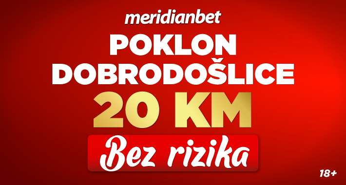 Samo danas Meridian poklon od 20 KM za besplatno sportsko klađenje, PLUS 300 SPINOVA!