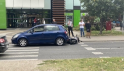 Saobraćajna nezgoda kod BCC-a: Učestvovali automobil i motocikl