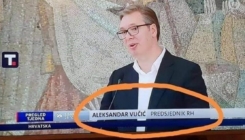 Aleksandar Vučić greškom potpisan kao predsjednik Hrvatske